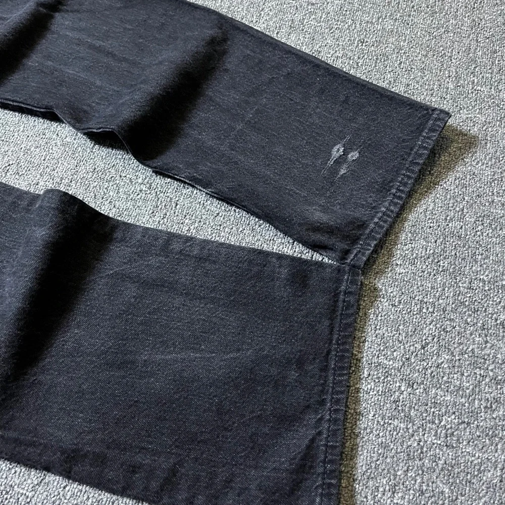 Levi's 501 Original Fit Jeans W32 L32 Black Straight Leg Button Fly Denim Big E